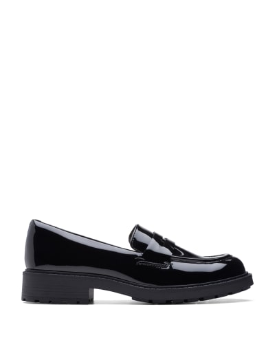 Wide Fit Leather Block Heel Brogues Clarks M S