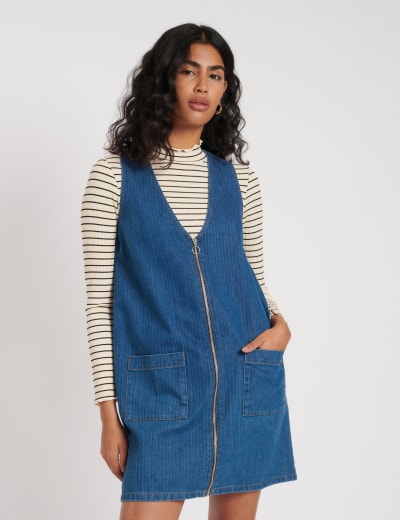 Shift dress with cardigan top