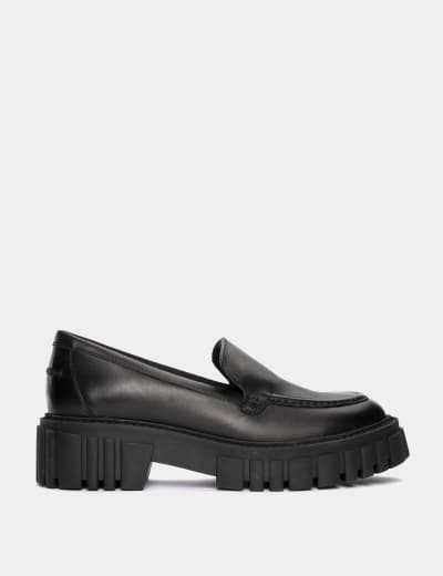 Leather Flatform Loafer Shoes Clarks M S