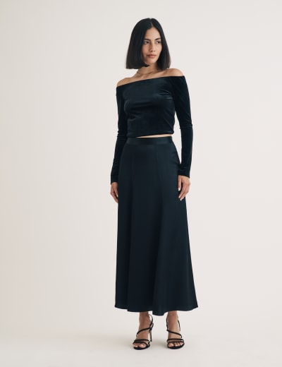 Gold pleated skirt m&s best sale