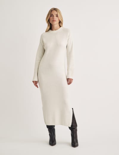 Jersey Funnel Neck Mini Jumper Dress M S Collection M S