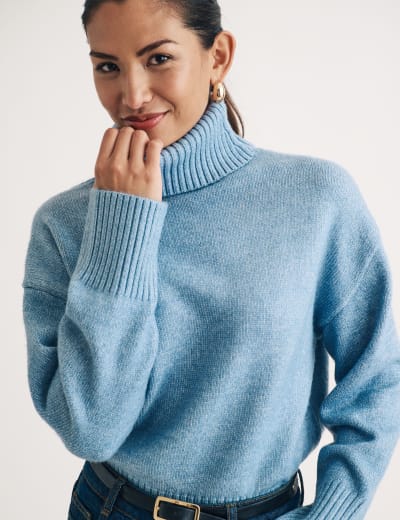 M and s cashmere polo neck online