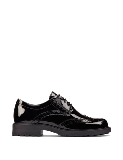 Black patent brogue shoes ladies online