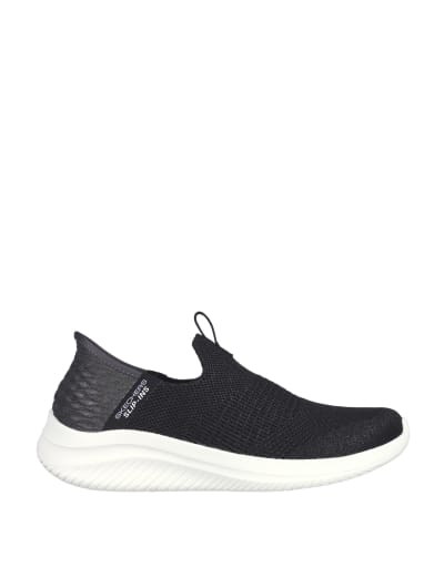 Slip on knitted trainers sales