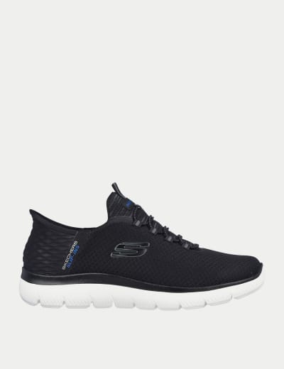Extra Wide Fit Respected Elgin Slip ins Leather Trainers Skechers M S