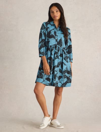 Linen Rich Knee Length Shift Dress M S Collection M S