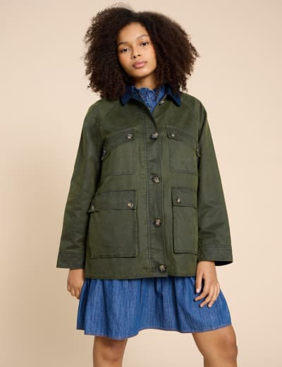 Petite Cotton Rich Double Breasted Trench Coat M S Collection M S