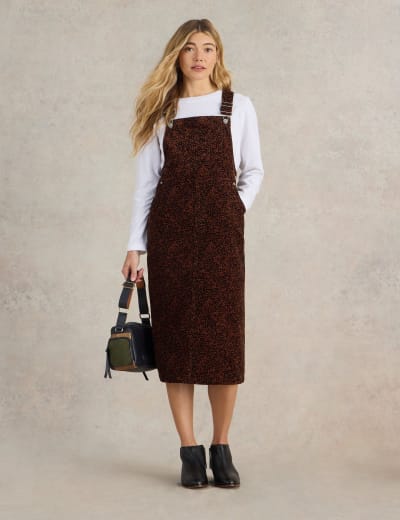Pinafore knee length dress top