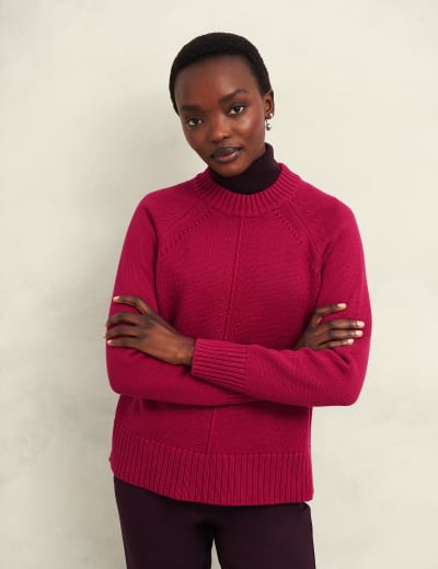 Colour block roll neck jumper sale