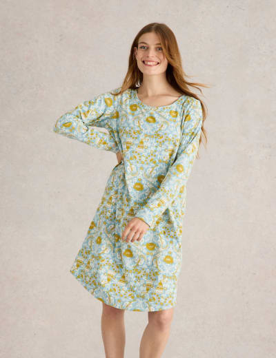 Pure Cotton Broderie Trim Nightdress Body by M S M S