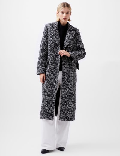 Marks and spencer herringbone coat online