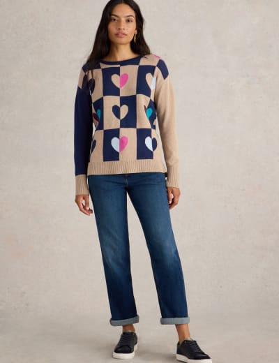 Wool Rich Snoopy Jumper with Cashmere Chinti Parker x Peanuts M S