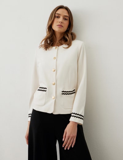Cropped peplum jacket online