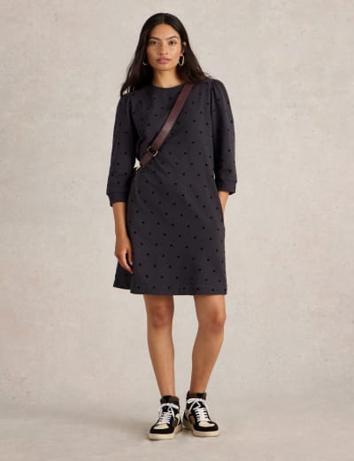 Linen Rich Knee Length Shift Dress M S Collection M S