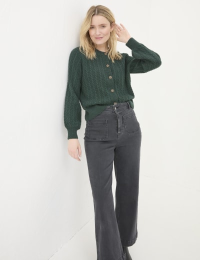 Pure Cotton V Neck Cardigan FatFace M S
