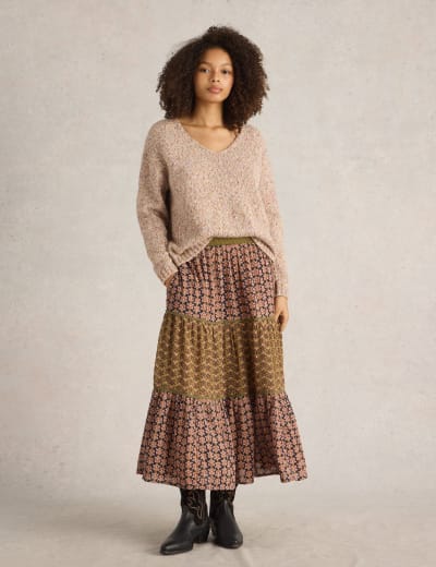 M&s collection animal print slip midi skirt online