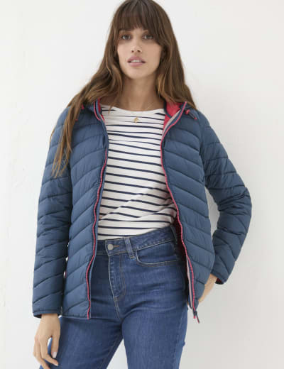 Lightweight Hooded Puffer Jacket FatFace M S