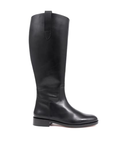 Leather Flat Knee High Boots M S Collection M S
