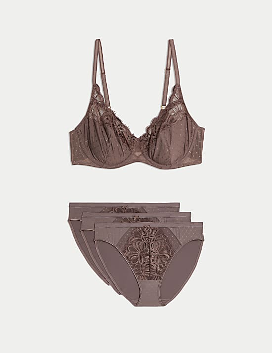 Amelia Vollschalen-BH mit Bügel und Spitze im Set (A–E)