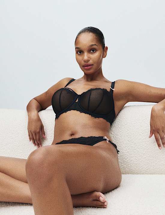 Magda Embroidery Wired Balcony Bra Set F-H