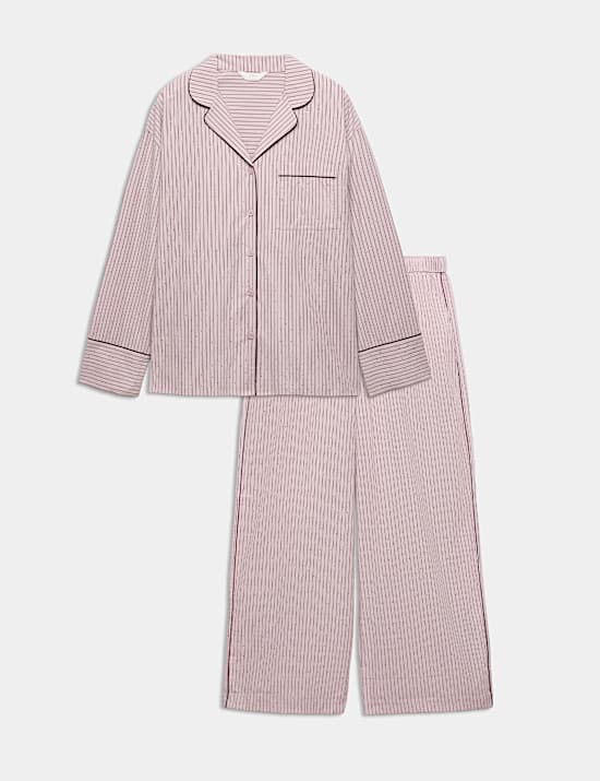 Pure Cotton Embellished Pyjama Shirt & Bottom Set