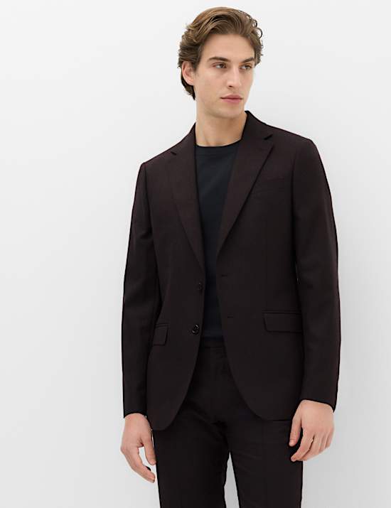 2 Piece Tailored Fit Micro Check Tweed Suit
