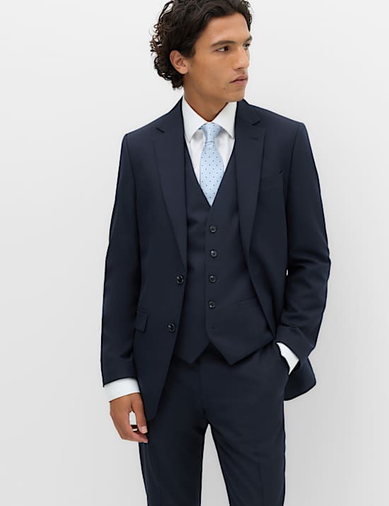 3 Piece Tailored Fit Textured Suit