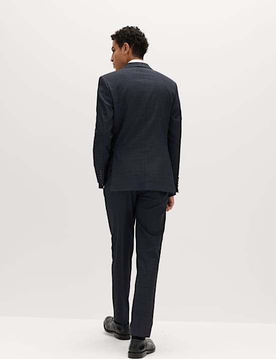 3 Piece Slim Fit Textured Stretch Suit