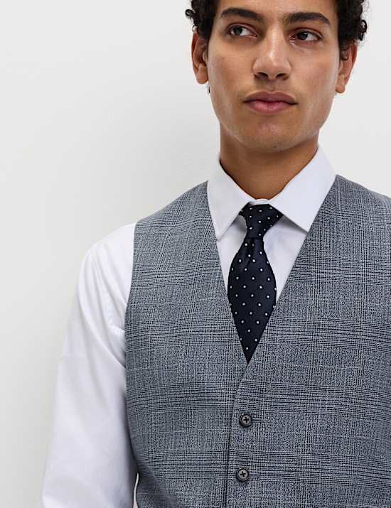 Tailored Fit Check Stretch Suit