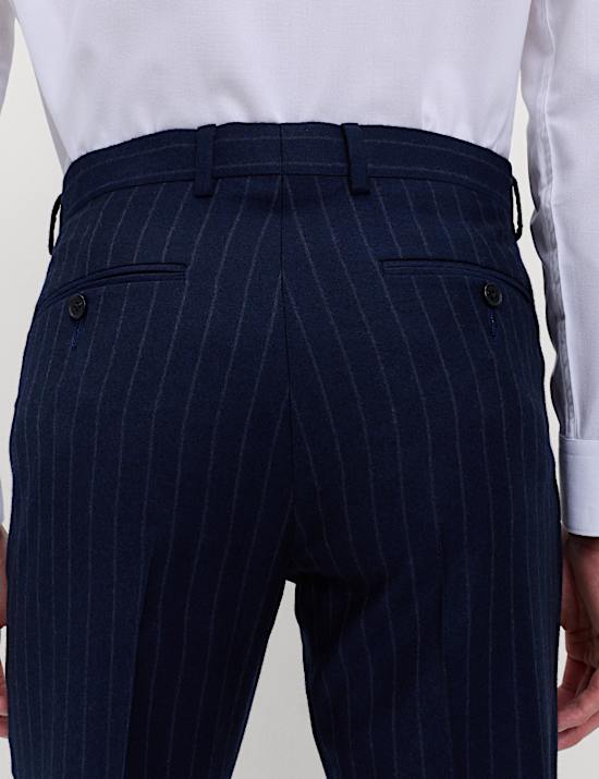 Regular Fit Pure Wool Pinstripe Suit
