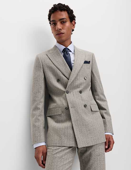 Slim Fit Pinstripe Double Breasted Suit