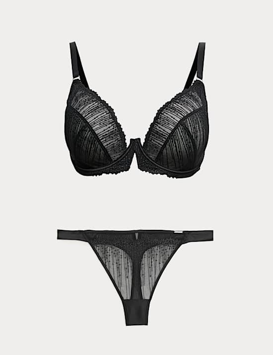 Florence Embroidery Wired Plunge Bra Set F-H