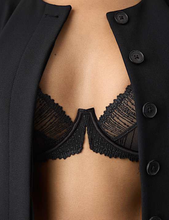 Florence Embroidery Wired Plunge Bra Set F-H