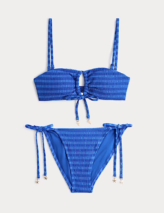 Striped Bandeau Bikini Set