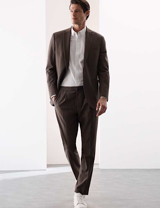 Tailored Fit Wool Blend Performance Suit