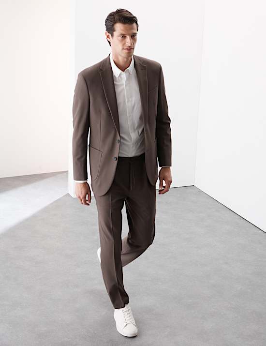 Tailored Fit Wool Blend Performance Suit