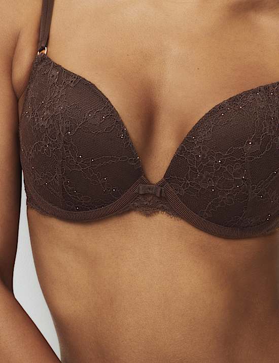 Ida Wired Push Up Plunge Bra Set A-E