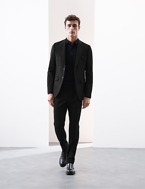 Slim Fit Wool Blend Stretch Suit