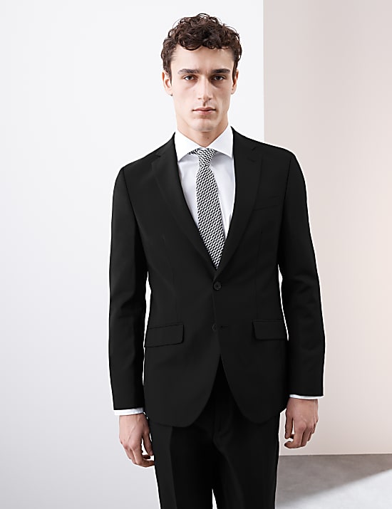 Slim Fit Wool Blend Stretch Suit