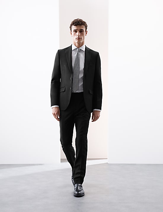 Slim Fit Wool Blend Stretch Suit