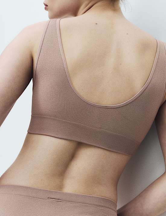 3pk Seamless Non Wired Crop Tops Set