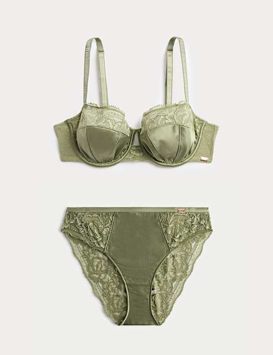 Silk Wired Balcony Bra Set A-E