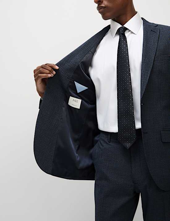 Skinny Fit Check Suit