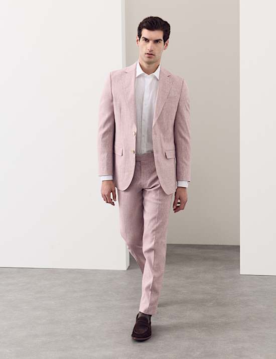 Costume 2 pi&egrave;ces coupe ajust&eacute;e en lin m&eacute;lang&eacute; italien Performance