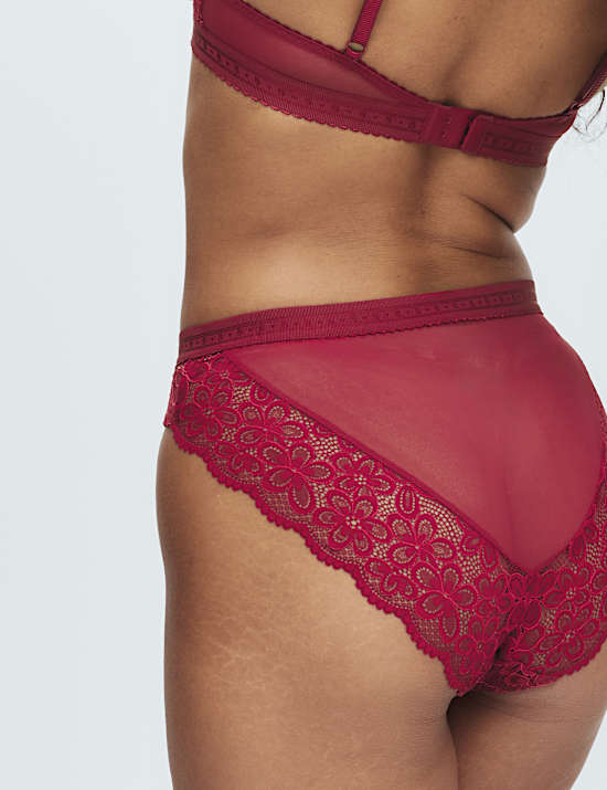 Cleo Lace Wired Demi Cup Bra Set A-E