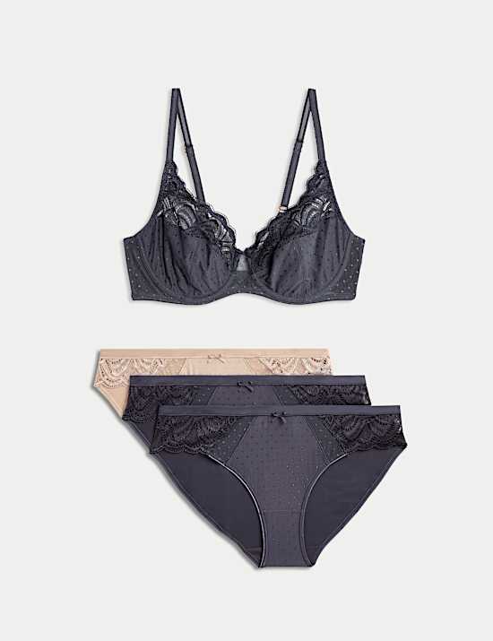 Amelia Vollschalen-BH mit Bügel und Spitze im Set (A–E)