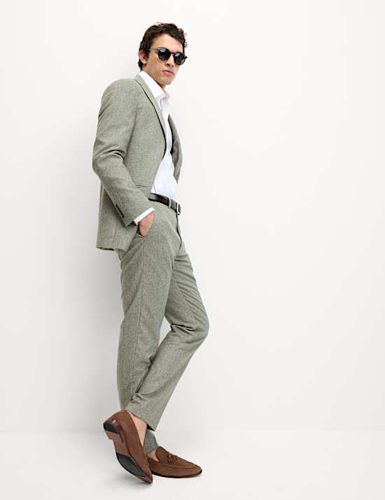 Tailored Fit Wool Rich Tweed Suit