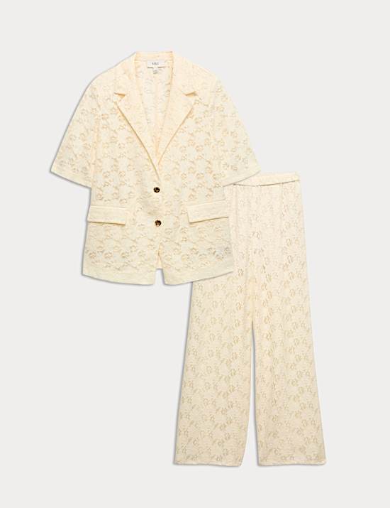 Lace Jacket & Trousers Set