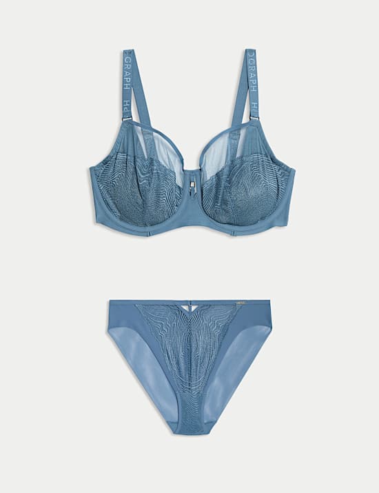 Kyoto Lace Wired Balcony Bra Set F-H