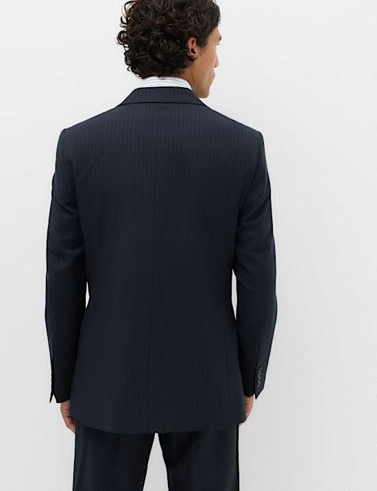 2 Piece Regular Fit Pure Wool Striped Suit